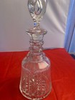 GLASS CRYSTAL DECANTER ETCHING DETAILS TOPPER flared, bell-shaped body — photo 2