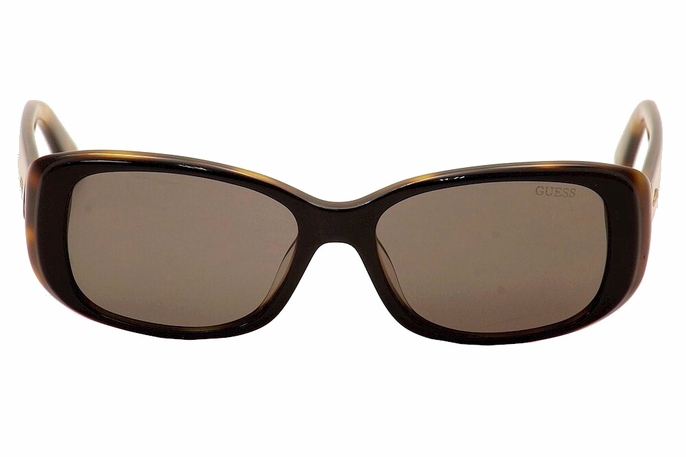 Guess GU7408 01A Black Havana Butterfly Plastic Sunglasses  display picture 1