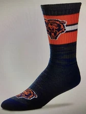 Chicago Bears NFL Men's First String Crew Socks Size Large (10-13) - NWT