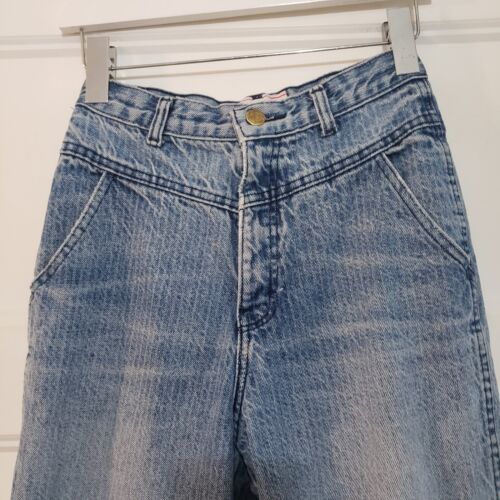 Vintage Palmetto Womens 5 High Waist Tapered Jean Darted 80s Retro 25x28 - Picture 2 of 15