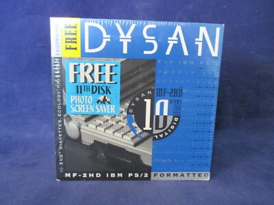 Dysan 3 1/2'' Diskettes MF-2HD Formatted for IBM PS/2 and Compatibles New Sealed