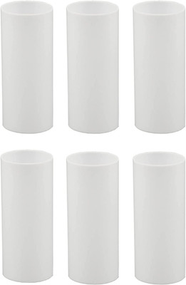 Creative Hobbies Set of 6, 3 Inch Tall White Plastic Candle Covers Sleeves Chand