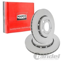 2X Mapco Bremsscheiben 256Mm BelÜFtet Hinten Passend FüR Audi A3 TT Seat Leon TO