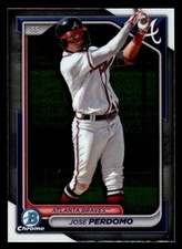 2024 Bowman Draft #BDC-200 Jose Perdomo Chrome Card Atlanta Braves