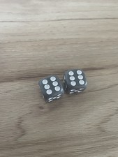 2X Gray Dice Tire Wheel Valve Stem Caps for Car Truck Auto Bicycle Motorcycle