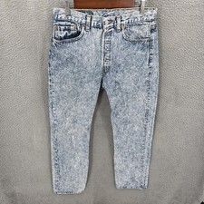 Vintage Levis 501 Jeans Mens 33x32 Fits 30x32 Blue Acid Wash 80s
