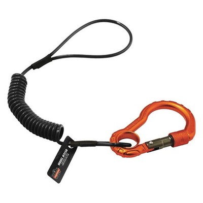 ERGODYNE 3156 Coiled Lanyard,Black,For Harness 55EE62