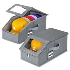 2 Pack Stackable Hat Storage for Baseball Caps, Holds 28 Caps - Closet Organi...
