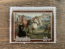 RWANDA REPUBLIQUE RWANDAISE 1981 SCENES DE LA VIE DE SAINT BENOIT 20C MINT