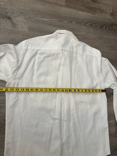 Canali Men’s Dress Shirt Pocket 44 - 17.5 XL White Made In Italy Long Sleeve - Picture 6 of 8