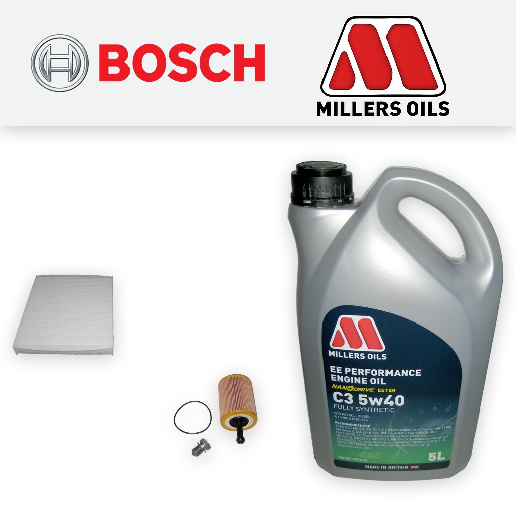 SERVICE KIT SEAT IBIZA (6L) 1.4 TDI AMF BNM OIL CABIN FILTER +5w40 OIL 2002-2009