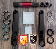 Fit Bike Co BMX Blunt Cranks Chrome 24mm S&m Sticker Free with BB