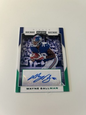 Panini 2017 NFL Football Playoff Wayne Gallman Auto Trading Card NY Giants