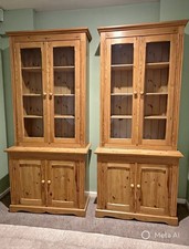 2 X Pine Glass Fronted