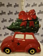 Red Christmas Car Transporting Xmas Tree Oil Burner Boxed