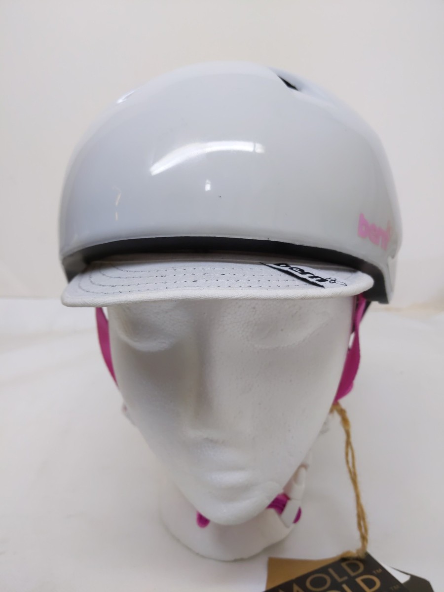 Casque BERN Nina S 110 Blanc Brillant Avec Visière - Neuf Avec étiquette, Pour Fille