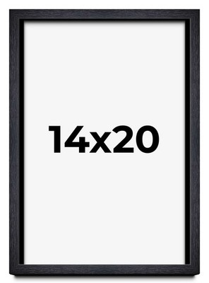 14x20 Shadow Box Frame Black | 1 Inches Deep Real Wood Farmhouse Shadowbox Displ