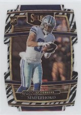 2021 Panini Select Concourse Zebra Prizm Die-Cut Simi Fehoko #83 09zh