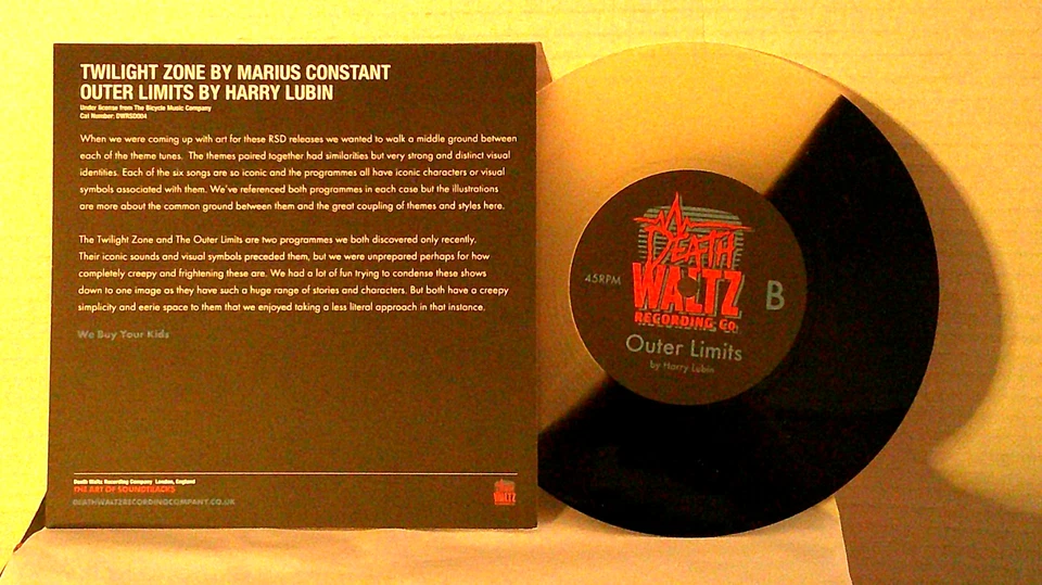 "Twilight Zone"&"Outer Limits",Death Waltz,UK,7"45wP/S,insert,2 Color vinyl,Mint - Image 3 of 3