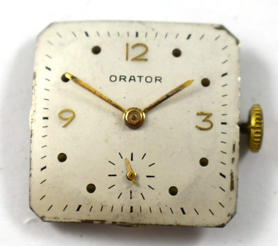 Vintage Swiss Made Orator Manual Wind 17J Wrist Watch Movement lot.wb