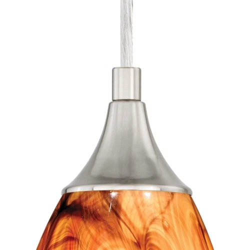 Vaxcel Lighting P0178 Milano 1 Light Mini Pendant - Nickel - Picture 4 of 10