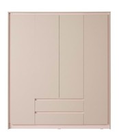 Beiger 4-TüRiger Kleiderschrank Regale Schlafzimmer Jugendzimmer Modern