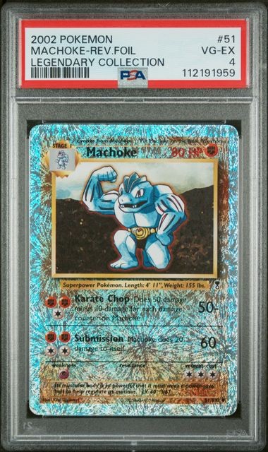Pokemon Machoke Legendary Coll. Reverse Holo #51 PSA 4