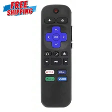 Replacement Remote Control For TCL All Roku TV / Hisense With Hulu+VUDU KEY