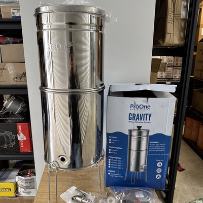 #ad ProOne Big Gravity Water Filter polished with 1 7quot; G2.0 Filter Element amp; Stand $175.00