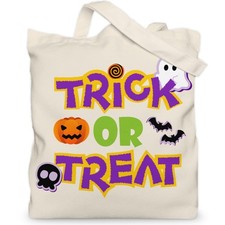 Halloween Tote Bag for Women, 13.8x13.8 inch Trick Or Treat
