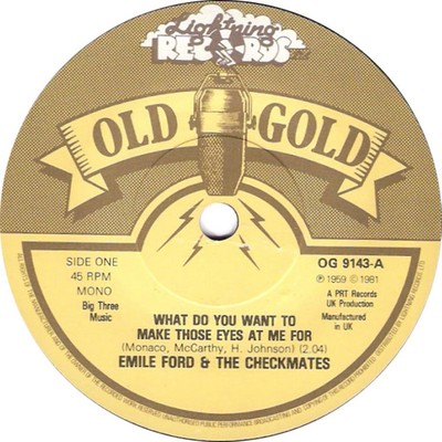 Emile Ford & The Checkmates - What Do You Want To Make Those Eyes At Me For /...