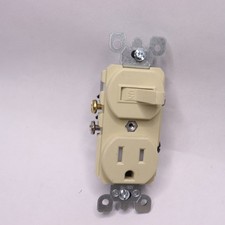 Leviton 15 Amp Tamper-Resistant Combination Switch and Outlet, Ivory