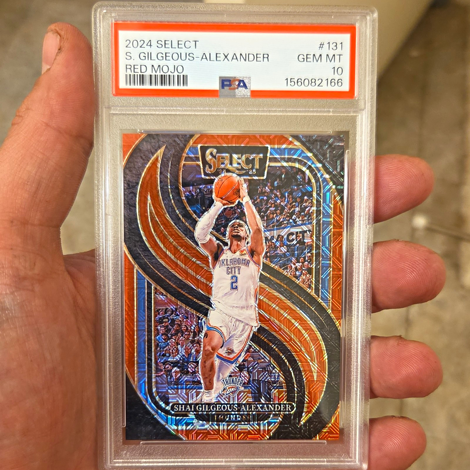 Panini Select 2024-25 Shai Gilgeous-Alexander Premier Red Mojo #131 /20 PSA 10