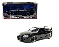 Jada 1:24 Fast & Furious 1995 Toyota Supra Black Diecast Model Car 33380 New