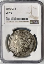 NGC VF 35 1880-CC Morgan Silver Dollar (Carson City) Reverse ‘79