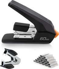 Heavy Duty Stapler, One Touch Stapling, 60 Sheet Capacity, Includes 2000 Staples