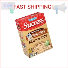 Success Boil-in-Bag Rice, Brown Rice, Quick and Easy Rice Meals, 32-Ounce Box