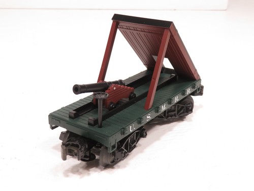 Coche plano militar MTH 30-76440 EE. UU. con cañón LN  | Condition: Used