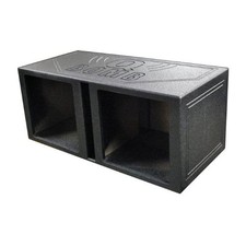 QPower Durable Single 15" Side-Vented Kicker L7 Square Subwoofer Speaker Box