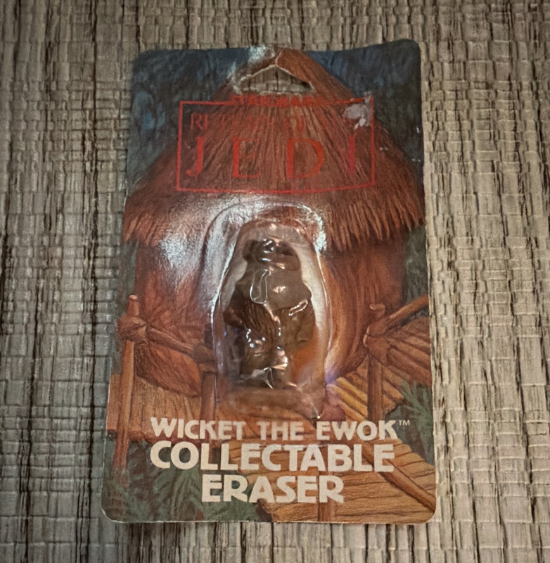 Vintage Star Wars Wicket the Ewok Eraser 1983 Lucasfilm
