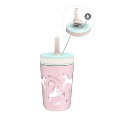 	Zak Designs Kelso Toddler Cup 12oz Leak-Proof Stainless Steel Fanciful Unicorn	