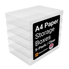 Craft Storage Box A4 Colourful Plastic Stackable Art & Hobby Organiser with lid