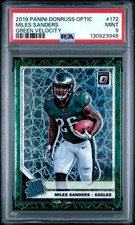 2019 PANINI DONRUSS OPTIC GREEN VELOCITY #172 MILES SANDERS PSA 9