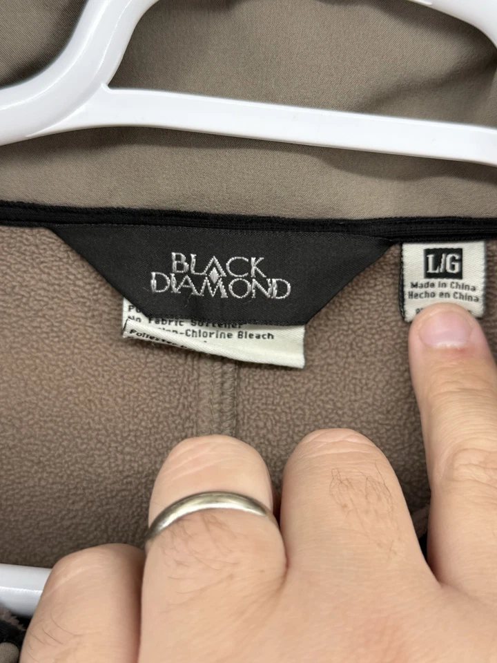 Black Diamond Men’s Soft Shell Fleece Jacket Zip Camo Green Large  - Image 4 of 4