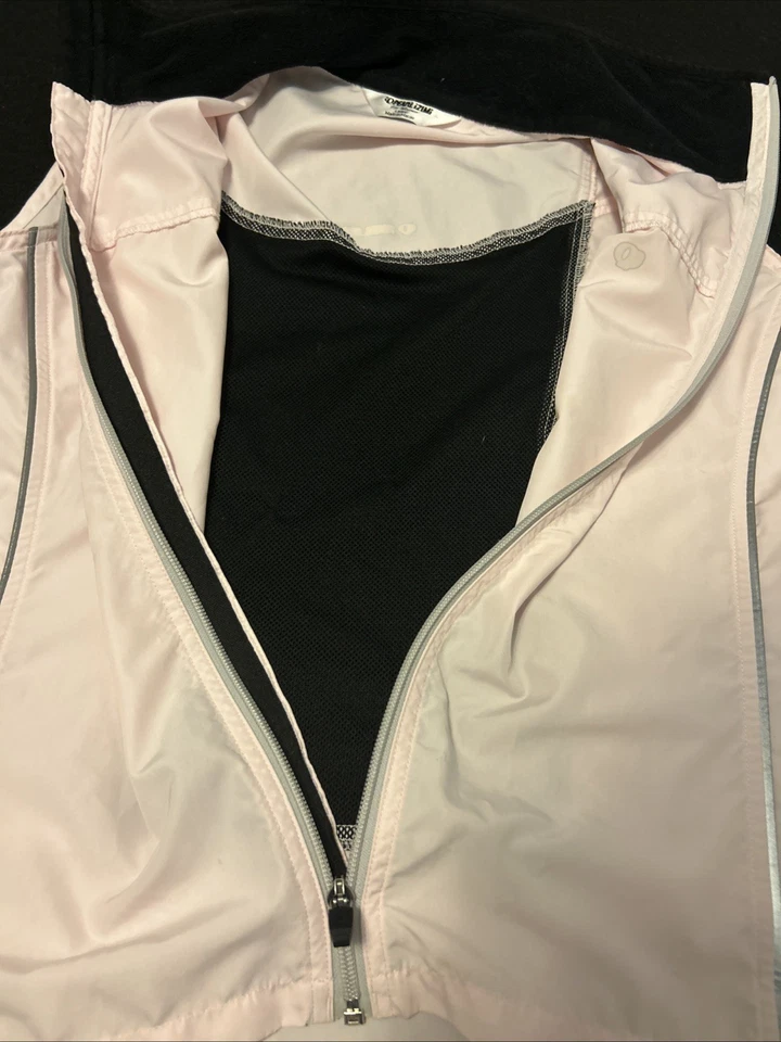 Chaleco cortavientos Pearl Izumi para mujer grande rosa claro cremallera completa Foto 4 de 4