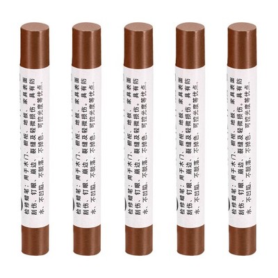 Furniture Repair Crayons Wax Filler Stick, 5Pcs Touch Up Pen Marker, Cedar Brown