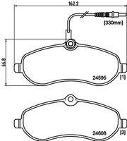 Bremsbelagsatz Scheibenbremse Hella Pagid 8DB 355 013-411 FüR Fiat CitroËN Scudo
