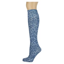 Lucky Blue Women's Thin Knee High Socks 9-11 Soxtrot No Heel Novelty Fashion New