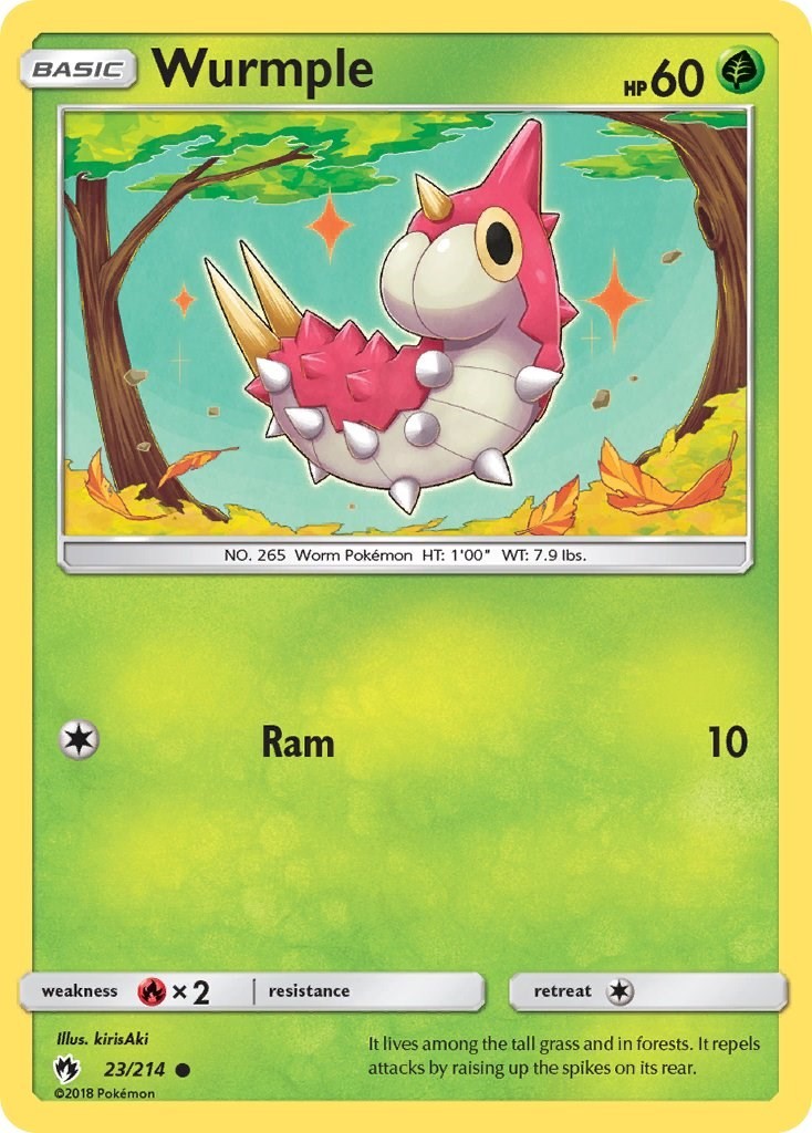 Wurmple (23) - [SM8 - 23/214] - NM - SM - Lost Thunder - Pokemon