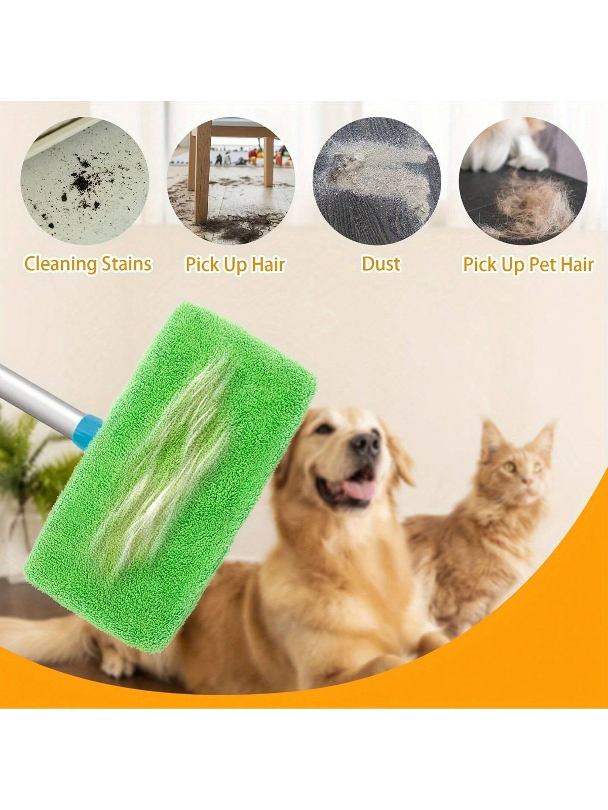 3/6/12 PCS Microfiber Mop Replacement Pads- Washable & Durable Flat Mop Covers